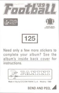1989 Panini Stickers #125 Stephen Baker Back