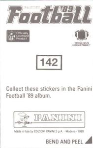 1989 Panini Stickers #142 Jay Novacek Back