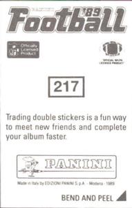 1989 Panini Stickers #217 Erik McMillan Back