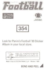 1989 Panini Stickers #354 Tony Eason Back