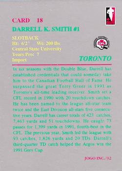 1992 JOGO #18 Darrell K. Smith Back