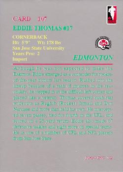 1992 JOGO #107 Eddie Thomas Back