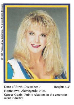 1994-95 Sideliners Pro Football Cheerleaders #R6 Ronna Coulter Back