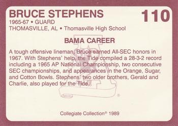 1989 Collegiate Collection Coke Alabama Crimson Tide (580) #110 Bruce Stephens Back