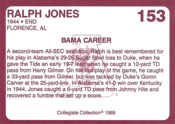 1989 Collegiate Collection Coke Alabama Crimson Tide (580) #153 Ralph Jones Back