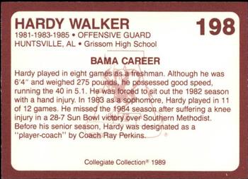 1989 Collegiate Collection Coke Alabama Crimson Tide (580) #198 Hardy Walker Back