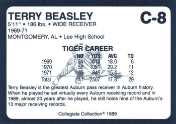 1989 Collegiate Collection Coke Auburn Tigers (20) #C-8 Terry Beasley Back
