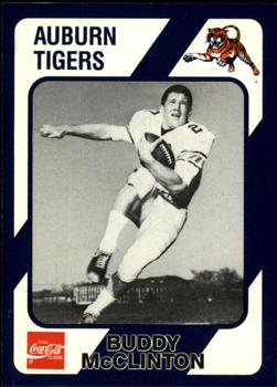 1989 Collegiate Collection Coke Auburn Tigers (580) #23 Buddy McClinton Front