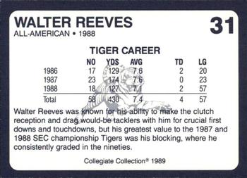1989 Collegiate Collection Coke Auburn Tigers (580) #31 Walter Reeves Back