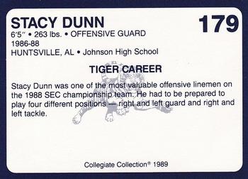 1989 Collegiate Collection Coke Auburn Tigers (580) #179 Stacy Dunn Back