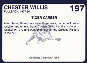 1989 Collegiate Collection Coke Auburn Tigers (580) #197 Chester Willis Back