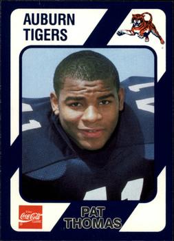 1989 Collegiate Collection Coke Auburn Tigers (580) #275 Pat Thomas Front