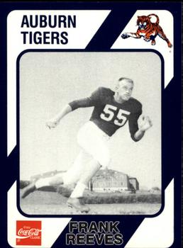 1989 Collegiate Collection Coke Auburn Tigers (580) #278 Frank Reeves Front