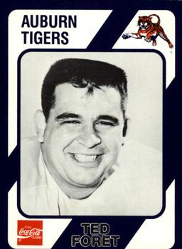 1989 Collegiate Collection Coke Auburn Tigers (580) #305 Ted Foret Front