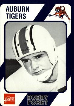 1989 Collegiate Collection Coke Auburn Tigers (580) #306 Bobby Foret Front