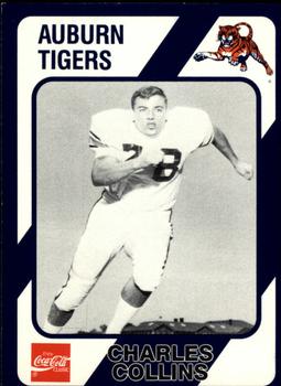 1989 Collegiate Collection Coke Auburn Tigers (580) #381 Charles Collins Front