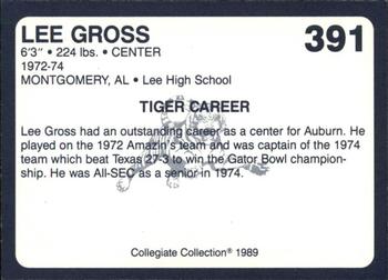 1989 Collegiate Collection Coke Auburn Tigers (580) #391 Lee Gross Back