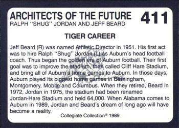 1989 Collegiate Collection Coke Auburn Tigers (580) #411 Architects of Future Back
