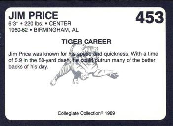 1989 Collegiate Collection Coke Auburn Tigers (580) #453 Jim Price Back