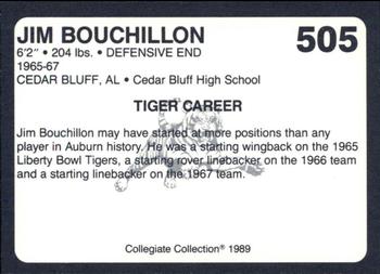 1989 Collegiate Collection Coke Auburn Tigers (580) #505 Jim Bouchillon Back