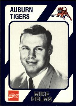 1989 Collegiate Collection Coke Auburn Tigers (580) #507 Mike Helms Front