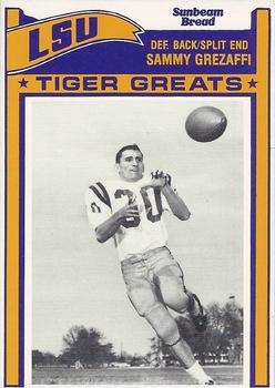 1983 Sunbeam Bread LSU Tigers #30 Sammy Grezaffi Front