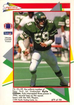 1991 Pacific Flash Cards #79 Kyle Clifton Back