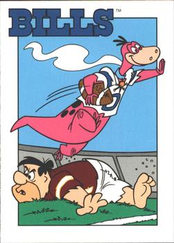 1993 Cardz The Flintstones NFL #30 Buffalo - Schedule Front