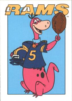 1993 Cardz The Flintstones NFL #70 LA Rams - Team Stats Front