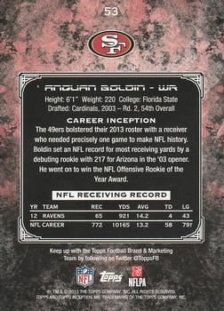 2013 Topps Inception #53 Anquan Boldin Back