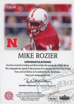 2012 Fleer Retro Ultra - Autographics 1997 #97AU-MR Mike Rozier Back