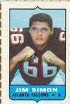 1969 Topps - Four-in-One Singles #NNO Jim Simon Front