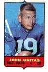 1969 Topps - Four-in-One Singles #NNO Johnny Unitas Front