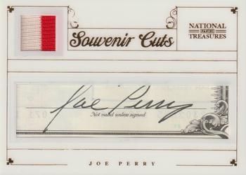 2012 Panini National Treasures - Souvenir Material Cuts #7 Joe Perry Front