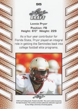 2013 Leaf Draft #95 Lonnie Pryor Back
