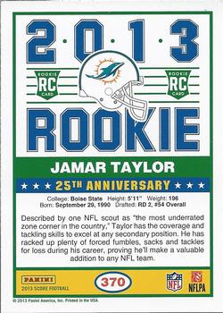 2013 Score #370 Jamar Taylor Back