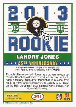 2013 Score #391 Landry Jones Back