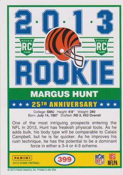 2013 Score #399 Margus Hunt Back