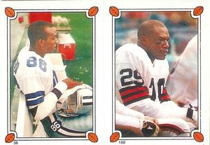 1987 Topps Stickers #38 / 189 Mike Sherrard / Hanford Dixon Front