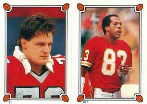 1987 Topps Stickers #51 / 201 Bill Fralic / Stephone Paige Front