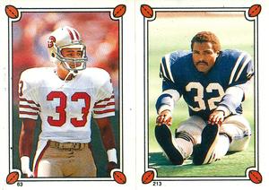 1987 Topps Stickers #63 / 213 Roger Craig / Randy McMillan Front