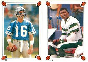 1987 Topps Stickers #80 / 229 Chuck Long / Wesley Walker Front