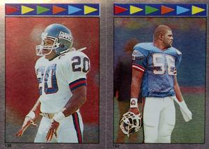 1987 Topps Stickers #139 / 153 Joe Morris / Lawrence Taylor Front