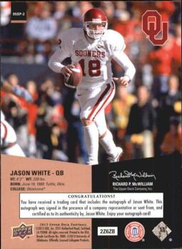2013 Upper Deck - 1995 SP Inserts Autographs #95SP-2 Jason White Back