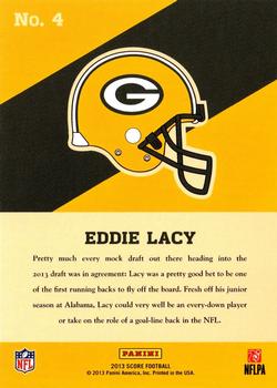 2013 Score - Hot Rookies Retail #4 Eddie Lacy Back