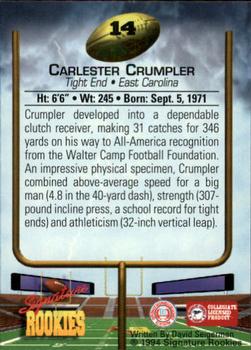 1994 Signature Rookies #14 Carlester Crumpler Back