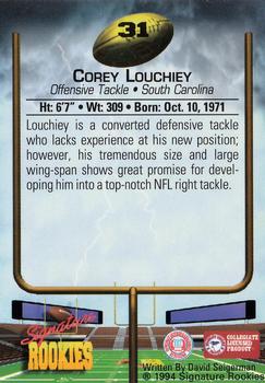 1994 Signature Rookies #31 Corey Louchiey Back