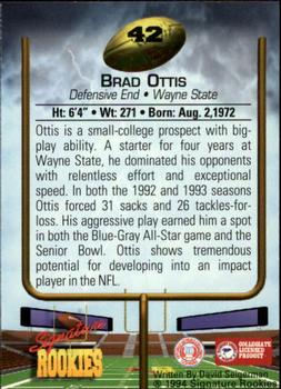 1994 Signature Rookies #42 Brad Ottis Back