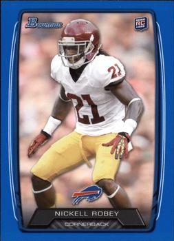 2013 Bowman - Blue #201 Nickell Robey Front