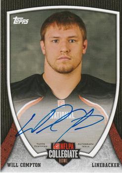 2013 Bowman - Topps NFLPA Collegiate Bowl Autographs #30 Will Compton Front